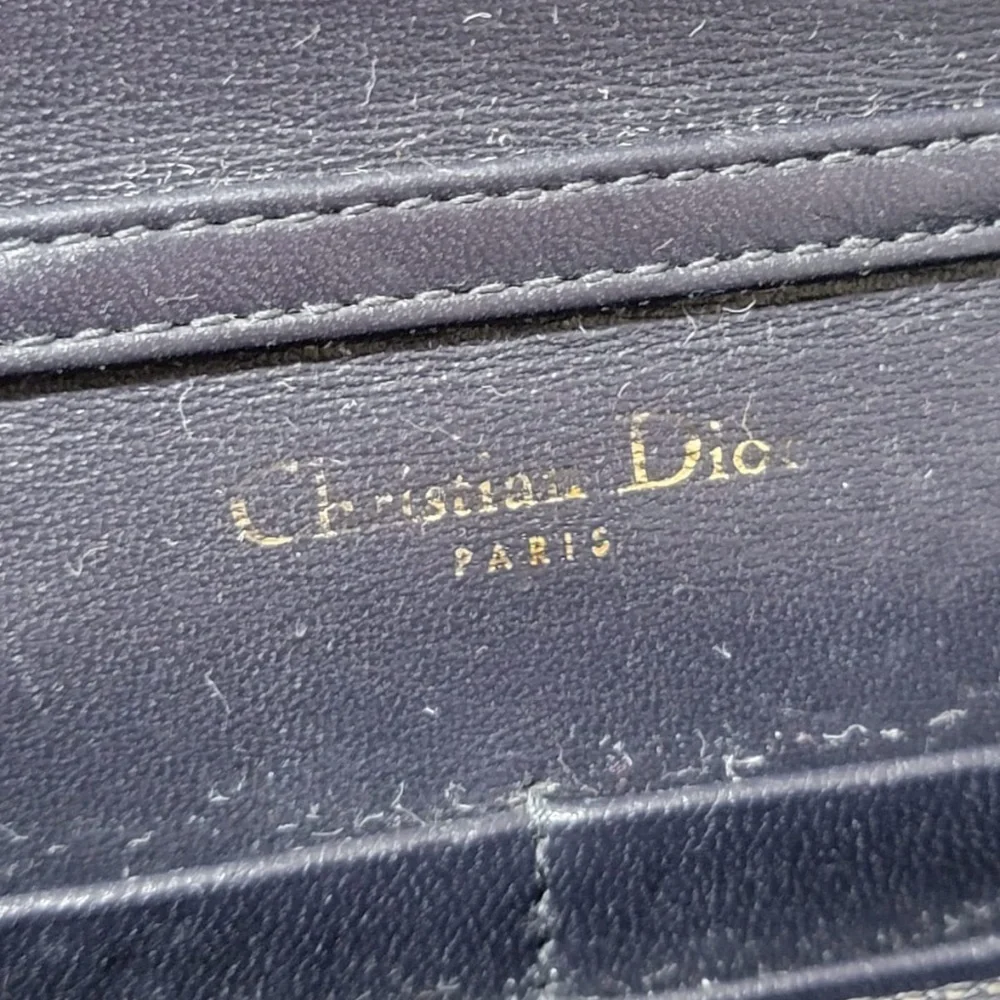 Authentic CHRISTIAN DIOR Metallic Brushed Calfskin Diorama Wallet on Cha… - Picture 15 of 16